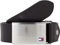 Tommy Hilfiger Plaque Zwarte Riem Leer Mannen