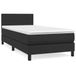 vidaXL Lit plateforme avec matelas, noir, 90x200 cm, similicuir