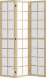 HOMCOM Room Divider-Kiefernholz, Vliesstoff-120L x 1,7B x 170H cm-Naturholz