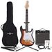 Gear4music LA Elektrische Gitaar, Sunburst, + 15W Versterker & Accessoirepakket
