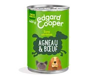 Edgard & Cooper Patée Box voor volwassen honden, zonder granen, natuurlijk voer, 400 g, vers lam/rundvlees, gezonde voeding, smakelijke en evenwichtige eiwitten van hoge kwaliteit