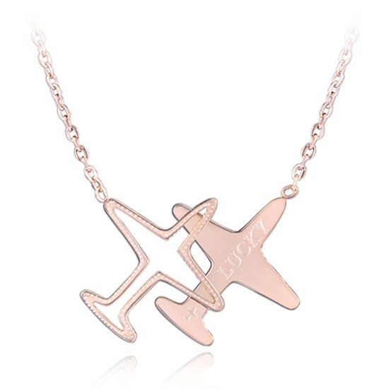 Cilla Jewels Ketting Plane Rosegoud Verguld