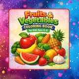 Fruits & Vegetables Coloring Book for Kids Ages 3–5