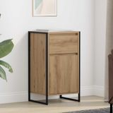 vidaXL - Dressoir - Ambachtelijk - Eiken - 43 x 36 x 75,5 cm - Bewerkt hout