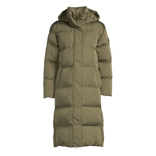 Superdry Coated Gewatteerde Jas - Kaki