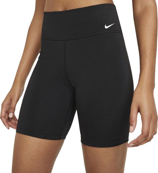 Nike W NK ONE DF MR 7IN SHRT Dames Sportlegging - Zwart - Maat XS