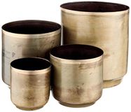 Kalalou Plantenbak, Metaal, Messing, One Size