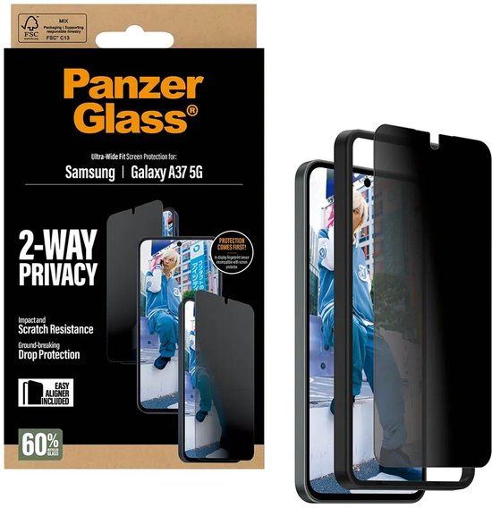 PanzerGlass Samsung Galaxy A37 5G - Ultra-Wide Fit Privacy Glass