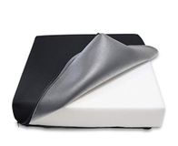 KMINA - Anti-decubitus Kussen (42x42x8 cm), Kussen voor Rolstoel, Orthopedisch Zitkussen, Zitkussen voor Rolstoel, Traagschuim 3D Stoffen Ademende Hoes, Zwart