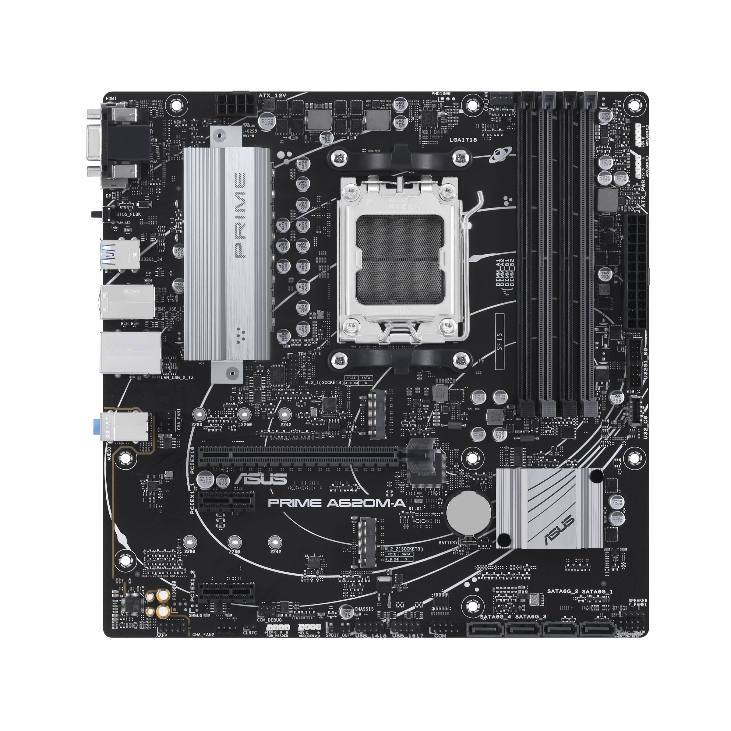 ASUS PRIME A620M-A-CSM - Micro ATX Motherboard - AMD A620 - Socket AM5