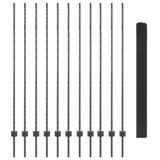 vidaXL - Gelast draadhek met palen - 25 x 1,5 m - PVC-Coated Staal - Grijs