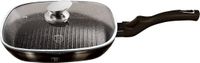Berlinger Haus Grillpan Shiny - 28 cm - Zwart - Met deksel - Aluminium