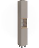 Vicco J-Shape Badkamerkast – 30.2 x 190 cm met 2 deuren Kasjmier/Artisan