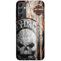 Samsung Galaxy S23 FE Harley Davidson tête de mort vintage Maniacase Coque