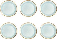 Medard de Noblat Shadow Aqua Dinerbord 28 cm 6-delig Stoneware Blauw/Grijs