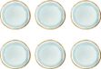 Medard de Noblat Shadow Aqua Dinerbord 28 cm 6-delig Stoneware Blauw/Grijs