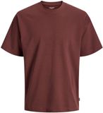 Jack & Jones T-shirt met ronde hals voor heren, maat XL, biologisch katoen, effen, Bitter Chocolate