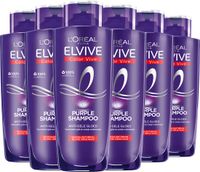 L'Oréal Paris Elvive Color Vive Shampoo Violet - 6 x 200ml - Pour Cheveux Blonds & Gris