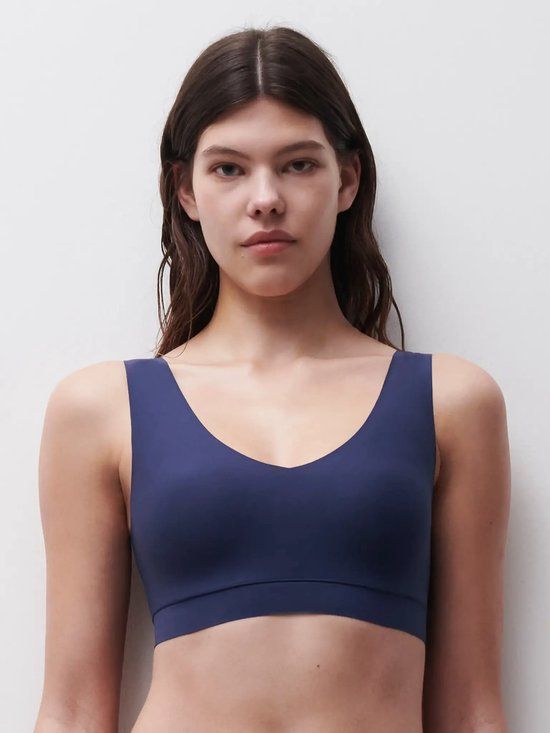 Chantelle Soft Stretch Bralette Top - Padded, Seamless, Women's - Blue - XXL