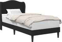vidaXL Bedframe met hoofdeinde Zwart 90 x 190 cm Kunstleer