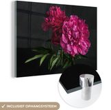 Merkloos / Sans marque CanvasCompany.nl B.V. ® Glasschilderij 120x80 cm - Acrylglas - Pioenrozen - Roze