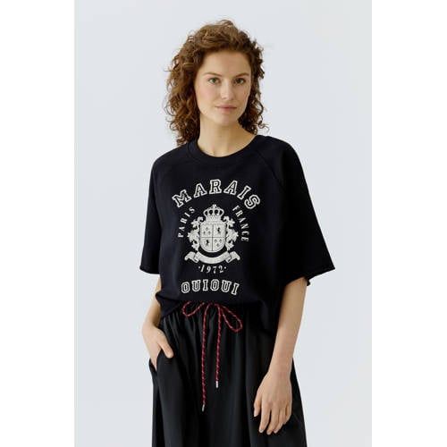 OUI sweater zwart