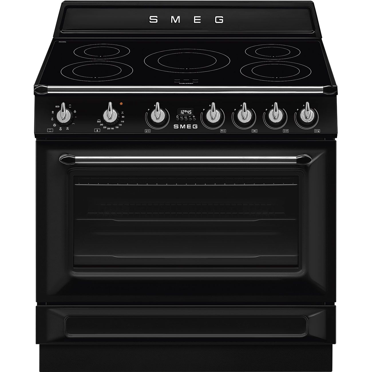 Smeg Victoria TR90IMBL - 90cm Inductie Fornuis - Zwart