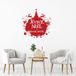 Ambiance Sticker Kerst Merry Christmas Stickers Zelfklevende Stickers Kerst Decoratie Feesten voor Slaapkamer en Woonkamer Kerstbal Vrolijk Kerstfeest en Gelukkig Nieuwjaar - H40 x B40 cm
