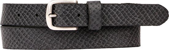 Petrol industries Plus Size Van Zon Mode Riem 25258 Vrouwen Leer Basic Zilverkleurig Klassieke gesp Broekriem