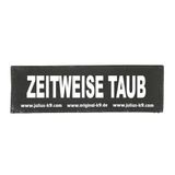 Julius-K9 ZEITWEISE TAUB, verwisselbare klittenband patches, 1 paar, maat: klein, zwart