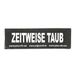 Julius-K9 ZEITWEISE TAUB, verwisselbare klittenband patches, 1 paar, maat: klein, zwart