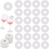 Étiquettes de nom de boisson rondes en papier pour verres à vin, marqueur de verre à vin rond, charme de verre à vin vierge, tag de cocktail de champagne, marquage d'identification pour