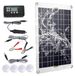 Ensemble de panneaux solaires 50W, 12V, monocristallin, avec régulateur de charge 30A, adapté aux camping-cars et aux bateaux