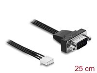 DeLOCK 91277 Seriële Kabel Zwart 0,25 m RS-232 JST-XHR-4P