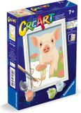 Ravensburger CreArt Cute Piglet Schilderen op Nummer voor kinderen