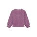 Daily7 kanten rechtvallende gebloemde semi-transparante blousetop - paars