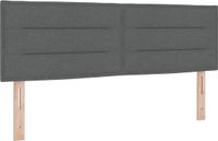 vidaXL Boxspring bed met matras Donkergrijs 140 x 200 cm Stof