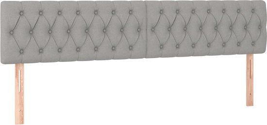 vidaXL Hoofdbord Stof Lichtgrijs 180x7x78/88 cm
