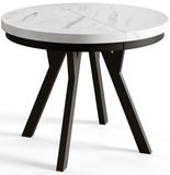 ALPİ Ronde Uitschuifbare Eettafel - Diameter 100 cm - 200 cm - Marmur - Evo Collection