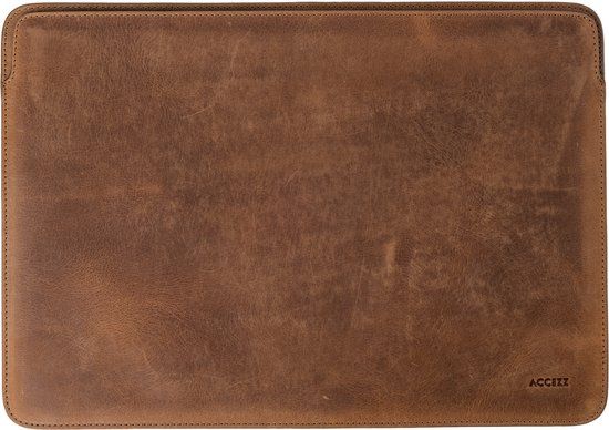 Accezz Leather Laptop Hoes 14 inch - Laptopsleeve - Cognac