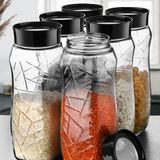 Glazenset (6 stuks), 100% glas, 10 x 26 cm