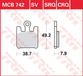 TRW Plaquettes de frein MCB 742 SV Performance