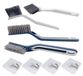 Brosse de nettoyage brosse à fente - 4 pièces - Poils durs - Bleu et blanc - Suspendable