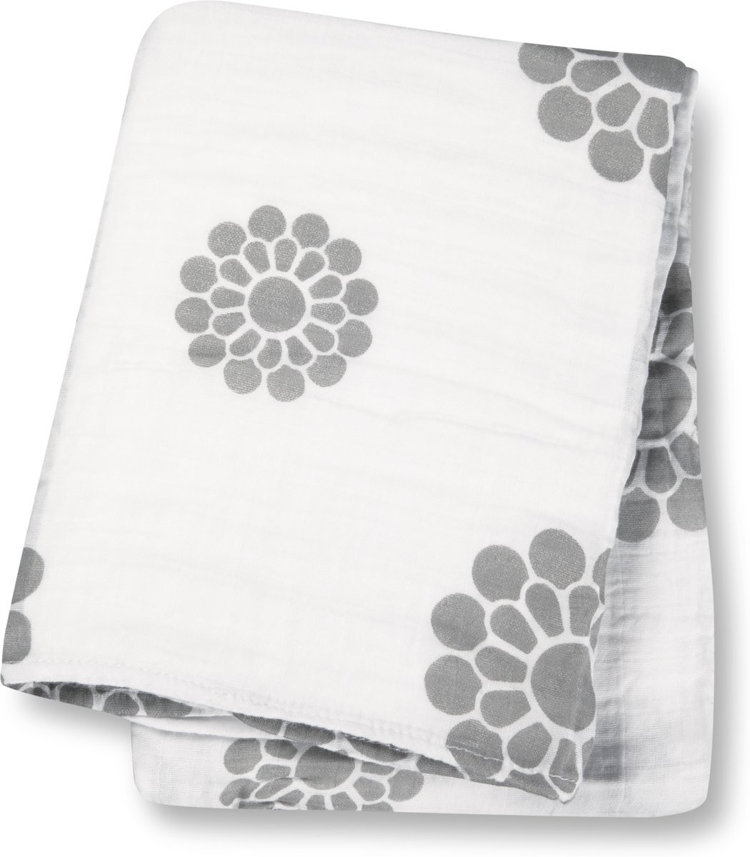 Lulujo swaddle 100% katoen 120x120 cm - Peonies