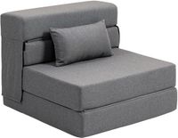 Homcom Stoelbed Polyester Schuim Donkergrijs