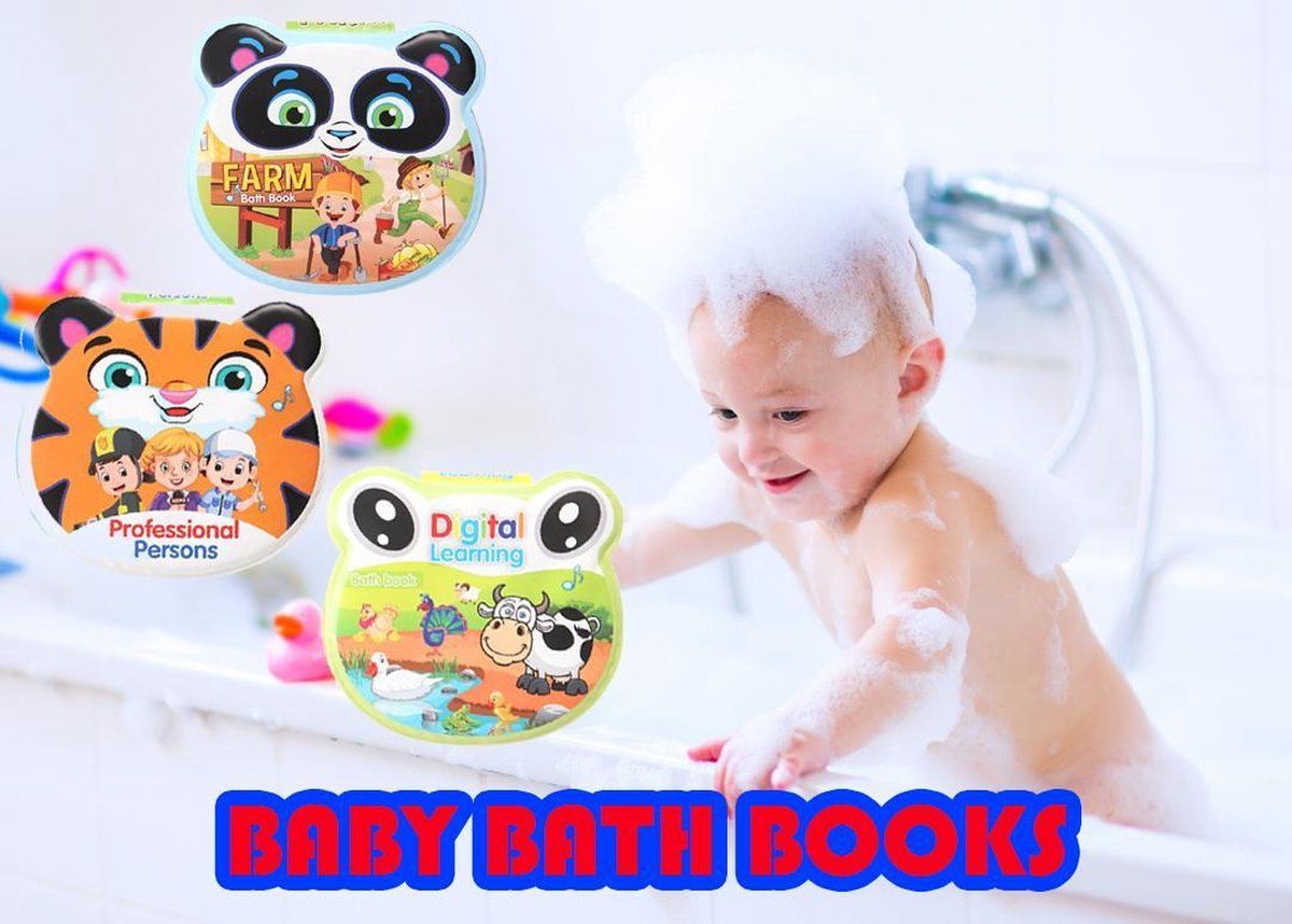 Generic Babyboekje / Knisperboekje - Babyspeelgoed - Waterdicht kinderbad voor peuters - Kikker