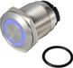Tru Components TC-13224224 ONPOW6319F-10ZE/Q/B/12V/S Druktoets 36 V DC/AC 2 A 1x uit/(aan) Continu Blauw IP65