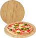 Merkloos Relaxdays Bamboe Pizzaplanken - Set van 2 - Ø 32 cm