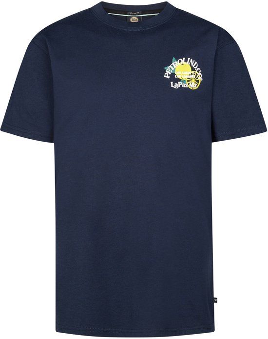 Petrol Industries Jongens T-shirt met grafische rugprint Costa - Blauw - Maat 176