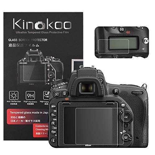 kinokoo Gehard Glasfilm voor Nikon D750 Kristalheldere Film Nikon D750 Schermbeschermer Bubble-vrij/antikras met Top Screen Protectors (2 stuks)